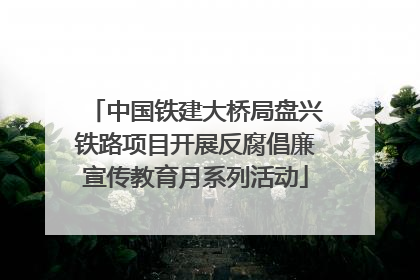 中国铁建大桥局盘兴铁路项目开展反腐倡廉宣传教育月系列活动